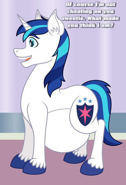 Size: 1500x2200 | Tagged: questionable, artist:slimeyjenkins, derpibooru import, shining armor, image, male pregnancy, png, pregarmor, pregnant, shining armor is a goddamn moron, solo