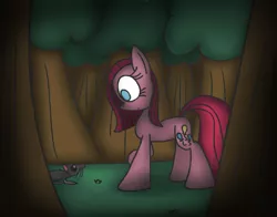 Size: 2047x1604 | Tagged: safe, artist:mr. rottson, derpibooru import, pinkie pie, rat, grass, pinkamena diane pie, tree