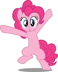 Size: 3000x3678 | Tagged: safe, artist:dashiesparkle, derpibooru import, pinkie pie, pony, a friend in deed, .svg available, bipedal, simple background, solo, transparent background, vector