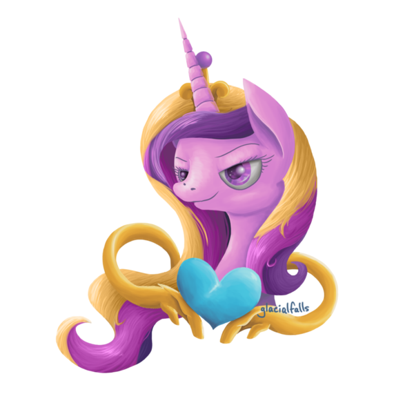 Size: 900x900 | Tagged: artist:glacialfalls, bust, colored pupils, derpibooru import, portrait, princess cadance, safe, solo