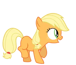 Size: 700x600 | Tagged: applejack, artist:s.guri, derpibooru import, filly, safe, simple background, smiling, transparent background, vector