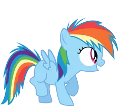 Size: 700x600 | Tagged: safe, artist:s.guri, derpibooru import, rainbow dash, filly, simple background, smiling, transparent background, vector