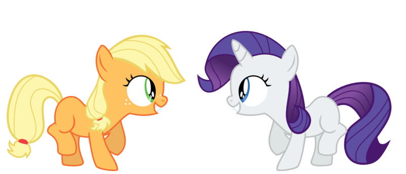 Size: 1400x600 | Tagged: applejack, artist:s.guri, derpibooru import, filly, rarity, safe, simple background, smiling, sunshine sunshine, transparent background, vector