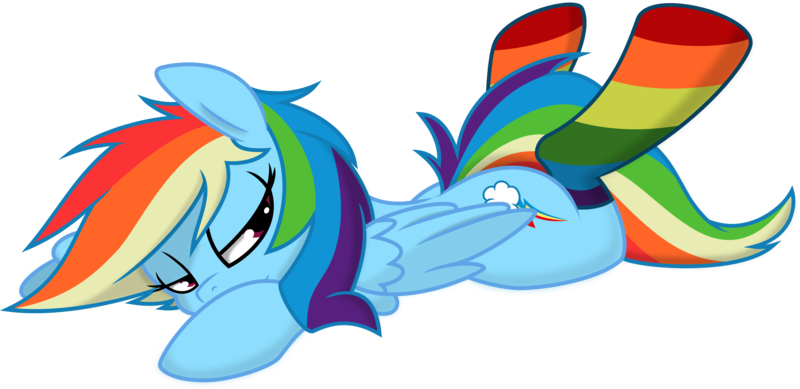 Size: 3299x1604 | Tagged: safe, artist:doctor-derpy, artist:grumblepluck, derpibooru import, rainbow dash, pegasus, pony, anatomically incorrect, bedroom eyes, clothes, female, incorrect leg anatomy, lying down, mare, prone, rainbow socks, simple background, socks, solo, striped socks, transparent background, vector