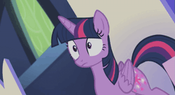 Size: 841x459 | Tagged: safe, derpibooru import, screencap, fluttershy, pinkie pie, twilight sparkle, twilight sparkle (alicorn), alicorn, earth pony, pegasus, pony, the cutie map, animated, booty call, female, friendship throne, glowing cutie mark, mare, spread wings, throne, wings