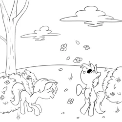 Size: 1280x1280 | Tagged: safe, artist:squiby-327, derpibooru import, dinky hooves, ask posey, ask, monochrome, tumblr