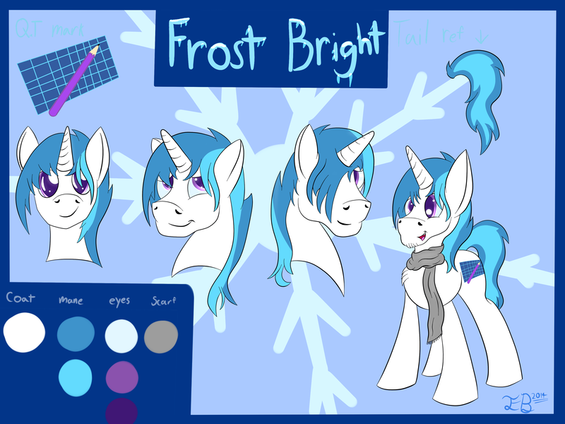 Size: 4000x3000 | Tagged: safe, artist:frostyb, derpibooru import, oc, oc:frost bright, unofficial characters only, pony, clothes, cute, male, reference sheet, scarf, stallion