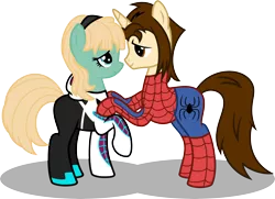 Size: 10331x7500 | Tagged: absurd resolution, artist:mactavish1996, artist:zoevulpez, clothes, costume, crossover, derpibooru import, gwen stacy, marvel, oc, peter parker, safe, simple background, spider-gwen, spider-man, spiders and magic iv: the fall of spider-mane, spiders and magic: rise of spider-mane, spider-woman, transparent background, vector