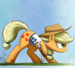 Size: 1500x1368 | Tagged: american football, andrew luck, applejack, artist:ncmares, indianapolis colts, nfl, part of a set, raised hoof, safe, solo, super bowl, super bowl xlix