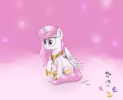 Size: 1193x978 | Tagged: artist:avastin4, cewestia, derpibooru import, filly, pink-mane celestia, princess celestia, raised hoof, safe, sitting, solo, spread wings