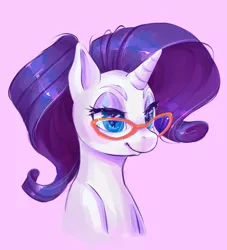 Size: 1916x2107 | Tagged: safe, artist:corelle-vairel, derpibooru import, rarity, glasses, portrait, solo