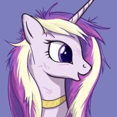 Size: 236x236 | Tagged: artist:marbleyarns, derpibooru import, icon, messy hair, portrait, princess cadance, safe, solo