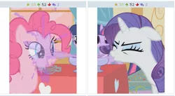 Size: 509x279 | Tagged: derpibooru, derpibooru import, exploitable meme, forced juxtaposition, juxtaposition, juxtaposition win, meme, meta, pinkie pie, rarity, safe