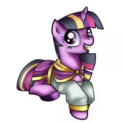 Size: 2000x2000 | Tagged: artist:paintedhooves, cosplay, crossover, derpibooru import, jaina proudmoore, looking at you, open mouth, prone, rainbow ponies, safe, smiling, solo, twilight sparkle, warcraft