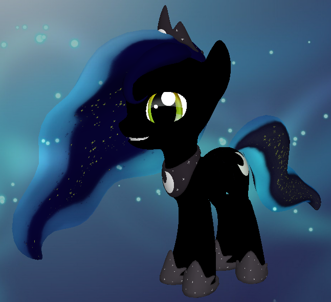 Size: 647x591 | Tagged: safe, derpibooru import, princess luna, alicorn, pony, 3d, 3d pony creator, alternate color palette, alternate universe, female, mare, pony creator 3d, ponylumen, princess, solo, stars