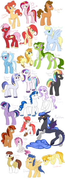 Size: 1024x2816 | Tagged: artist:alicemaple, derpibooru import, dracony, interspecies offspring, oc, offspring, parent:apple bloom, parent:applejack, parent:big macintosh, parent:braeburn, parent:button mash, parent:cheese sandwich, parent:discord, parent:fancypants, parent:flash sentry, parent:fleur-de-lis, parent:fluttershy, parent:lightning dust, parent:pinkie pie, parent:pipsqueak, parent:princess cadance, parent:princess luna, parent:rainbow dash, parent:rarity, parent:rumble, parents:cheesepie, parent:scootaloo, parents:fancyfleur, parents:flashlight, parents:fluttermac, parent:shining armor, parents:lunacord, parent:soarin', parent:spike, parents:pipbloom, parents:rumbloo, parents:shiningcadance, parents:soarinjack, parents:sparity, parents:sweetiemash, parents:thunderdash, parent:sweetie belle, parent:thunderlane, parent:twilight sparkle, safe, unofficial characters only