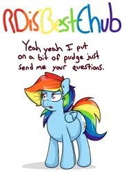 Size: 1250x1738 | Tagged: artist:graphenescloset, chubby, derpibooru import, rainbow dash, rdisbestchub, safe, solo, tumblr