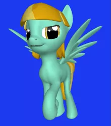 Size: 487x553 | Tagged: safe, derpibooru import, lightning dust, pegasus, pony, 3d, 3d pony creator, alter ego, alternate universe, female, grin, looking at you, mare, pony creator 3d, ponylumen, spread wings, superhero