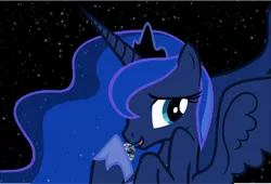 Size: 1500x1017 | Tagged: safe, derpibooru import, princess luna, pony, earth, giant pony, giantess, implied vore, macro, mega luna, pony bigger than a planet, solo, space