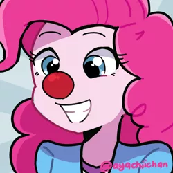 Size: 1024x1024 | Tagged: safe, artist:ayachiichan, derpibooru import, pinkie pie, equestria girls, clown nose