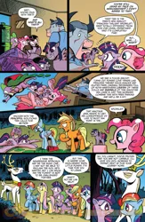 Size: 900x1384 | Tagged: safe, artist:andypriceart, derpibooru import, idw, applejack, fluttershy, king aspen, pinkie pie, rainbow dash, rarity, spike, twilight sparkle, twilight sparkle (alicorn), well-to-do, alicorn, pony, spoiler:comic, spoiler:comic28, female, idw advertisement, mane six, mare, twilight sporkle