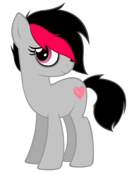 Size: 3535x5000 | Tagged: safe, derpibooru import, oc, oc:miss eri, unofficial characters only, earth pony, pony, /mlp/, emo, hair over one eye, simple background, solo, transparent background