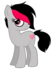 Size: 3535x5000 | Tagged: safe, derpibooru import, oc, oc:miss eri, unofficial characters only, earth pony, pony, /mlp/, emo, hair over one eye, simple background, solo, transparent background