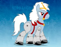 Size: 866x669 | Tagged: safe, artist:neroangelus, derpibooru import, ponified, pony, bravestarr, male, solo, stallion, thirty-thirty, watermark