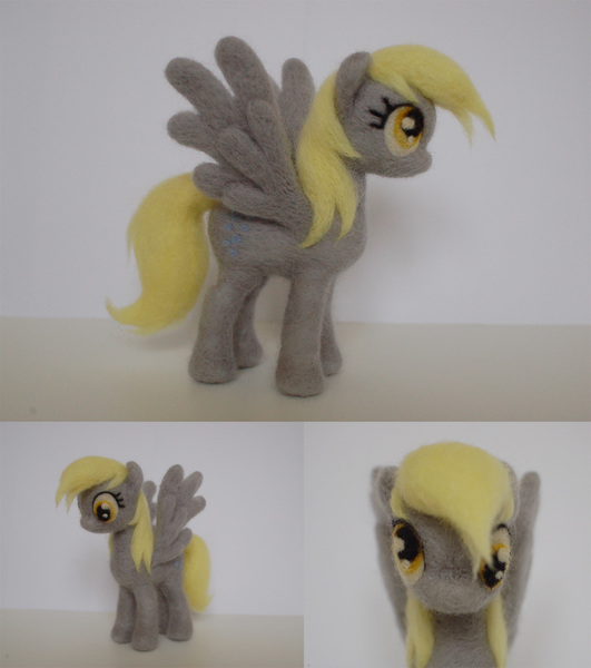 Size: 1181x1334 | Tagged: safe, artist:chloenart, derpibooru import, derpy hooves, pegasus, pony, craft, felt, female, mare, needle felted