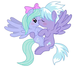 Size: 2000x1796 | Tagged: artist:ispincharles, cloudchaser, cute, female, flitter, incest, lesbian, pegacest, safe, shipping