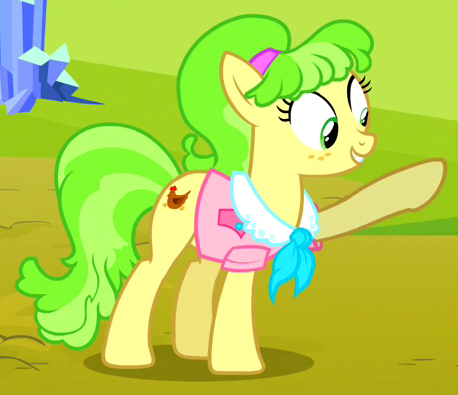 Size: 458x395 | Tagged: chickadee, cropped, derpibooru import, games ponies play, ms. peachbottom, safe, screencap, solo