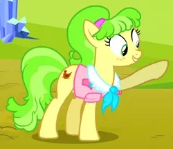 Size: 458x395 | Tagged: chickadee, cropped, derpibooru import, games ponies play, ms. peachbottom, safe, screencap, solo