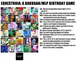 Size: 939x740 | Tagged: angelo preyas, apple bloom, applejack, babs seed, bakugan battle brawlers, birthday game, cycloid, derpibooru import, diablo preyas, drago, exploitable meme, five nights at freddy's, fluttershy, fourtress, gorem, grim reaper, harpus, homestuck, hydranoid, meme, naga (bakugan), pinkie pie, preyas, princess cadance, princess celestia, princess luna, rainbow dash, rarity, safe, scootaloo, shining armor, silver spoon, sirenoid, skyress, sweetie belle, tentaclear, text, tigrerra, twilight sparkle, twist, wavern, worms