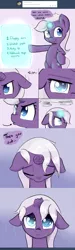 Size: 1280x4288 | Tagged: safe, artist:artguydis, derpibooru import, oc, oc:disastral, unofficial characters only, pony, askdisastral, bipedal, broken horn, cute, dilated pupils, eyes closed, floppy ears, frown, glare, looking at you, open mouth, pointing, pouting, rain, sad, smiling, solo, wet mane