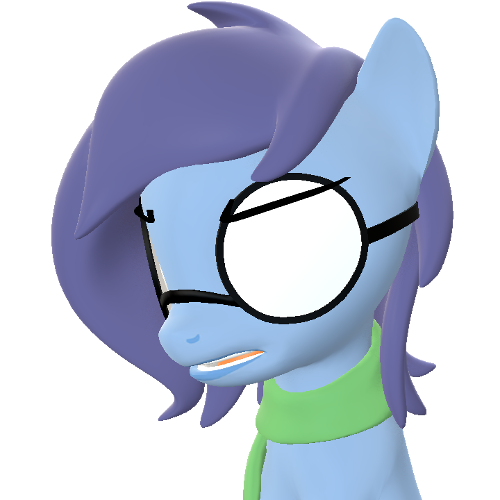 Size: 500x500 | Tagged: safe, artist:camchao, derpibooru import, oc, oc:aural harmony, unofficial characters only, earth pony, pony, 3d, ambiguous gender, annoyed, clothes, eyebrows, female, glasses, mare, opaque lenses, scarf, simple background, solo, source filmmaker, transparent, transparent background