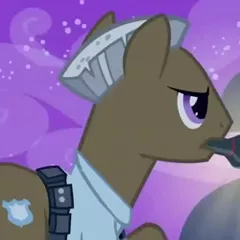 Size: 250x250 | Tagged: background pony, derpibooru import, night watch, read it and weep, safe, screencap, security officer, solo, vigilance