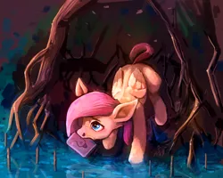 Size: 3947x3154 | Tagged: artist:sharpieboss, book, derpibooru import, fluttershy, mouth hold, safe, solo