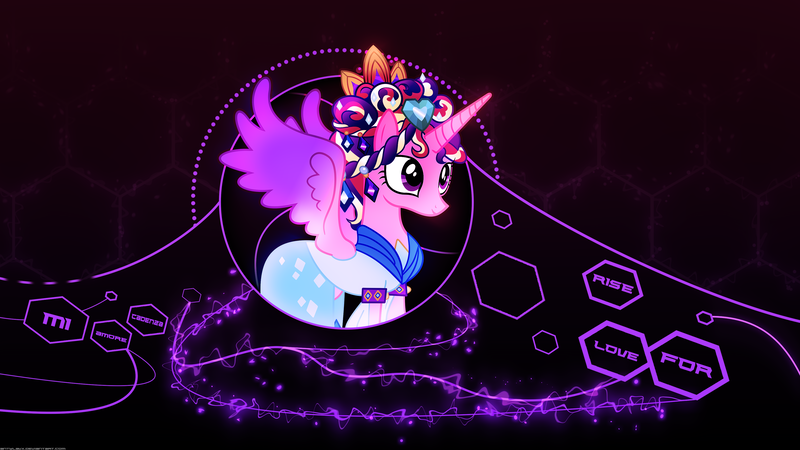 Size: 3840x2160 | Tagged: alternate hairstyle, artist:antylavx, artist:dakotawilk, artist:racefox, clothes, derpibooru import, dress, princess cadance, safe, spread wings, vector, wallpaper