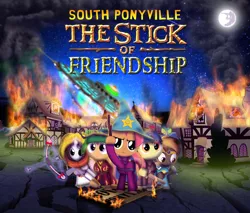 Size: 968x825 | Tagged: apple bloom, artist:dan232323, babs seed, button mash, derpibooru import, parody, safe, scootaloo, south park, south park: the stick of truth, sweetie belle, video game cover