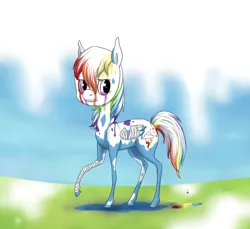 Size: 950x870 | Tagged: artist:lantaniel, bandage, color loss, derpibooru import, rainbow dash, safe, solo