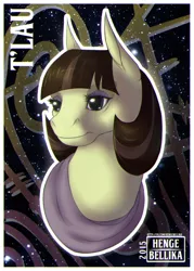 Size: 1250x1750 | Tagged: safe, artist:hengebellika, derpibooru import, oc, unofficial characters only, earth pony, pony, gift art, portrait, solo, vulcan pony