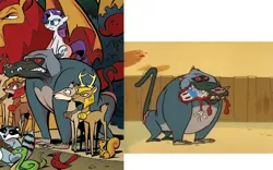 Size: 1170x732 | Tagged: baboon, comparison, derpibooru import, idw, rarity, ren and stimpy, safe, spoiler:comic