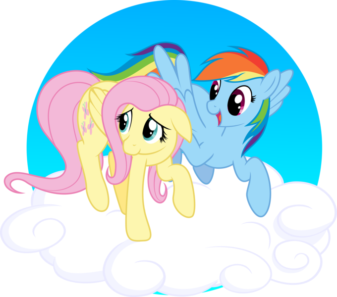 Size: 5000x4410 | Tagged: absurd resolution, artist:vulthuryol00, derpibooru import, fluttershy, rainbow dash, safe, simple background, transparent background, vector