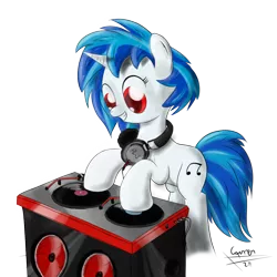 Size: 800x800 | Tagged: safe, artist:caumen, derpibooru import, vinyl scratch, solo