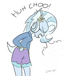 Size: 2883x3348 | Tagged: safe, artist:silverwing, artist:sudosnz, derpibooru import, edit, trixie, equestria girls, color, sneeze cloud, sneezing