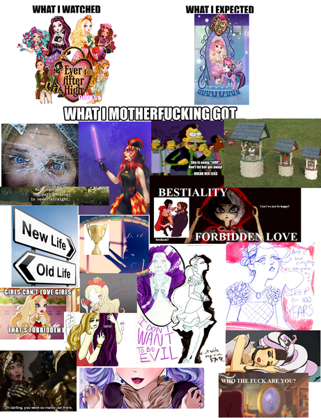 Size: 1366x1778 | Tagged: apple white, barely pony related, briar beauty, cerise hood, cupid, derpibooru import, edit, ever after high, grifforzer, hunter huntsman, kitty cheshire, lamy, lizzie hearts, maddeline hatter, raven queen, safe, super sentai, text, the evil queen, twilight sparkle, twilight sparkle (alicorn), vulgar, wat, well well well, what i watched, zyuranger