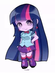 Size: 600x789 | Tagged: safe, artist:chocone, derpibooru import, twilight sparkle, twilight sparkle (alicorn), alicorn, equestria girls, chibi, cute, deviantart watermark, obtrusive watermark, simple background, twiabetes, watermark