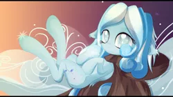 Size: 3840x2160 | Tagged: artist:an-m, cloud, derpibooru import, looking at you, oc, oc:snowdrop, safe, snow, snowflake, solo, unofficial characters only