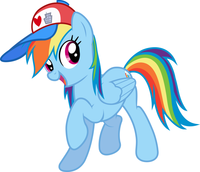 Size: 14934x12838 | Tagged: absurd resolution, artist:xhalesx, baseball cap, derpibooru import, hat, rainbow dash, raised hoof, rarity takes manehattan, safe, simple background, solo, transparent background, vector