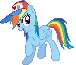 Size: 14934x12838 | Tagged: absurd resolution, artist:xhalesx, baseball cap, derpibooru import, hat, rainbow dash, raised hoof, rarity takes manehattan, safe, simple background, solo, transparent background, vector